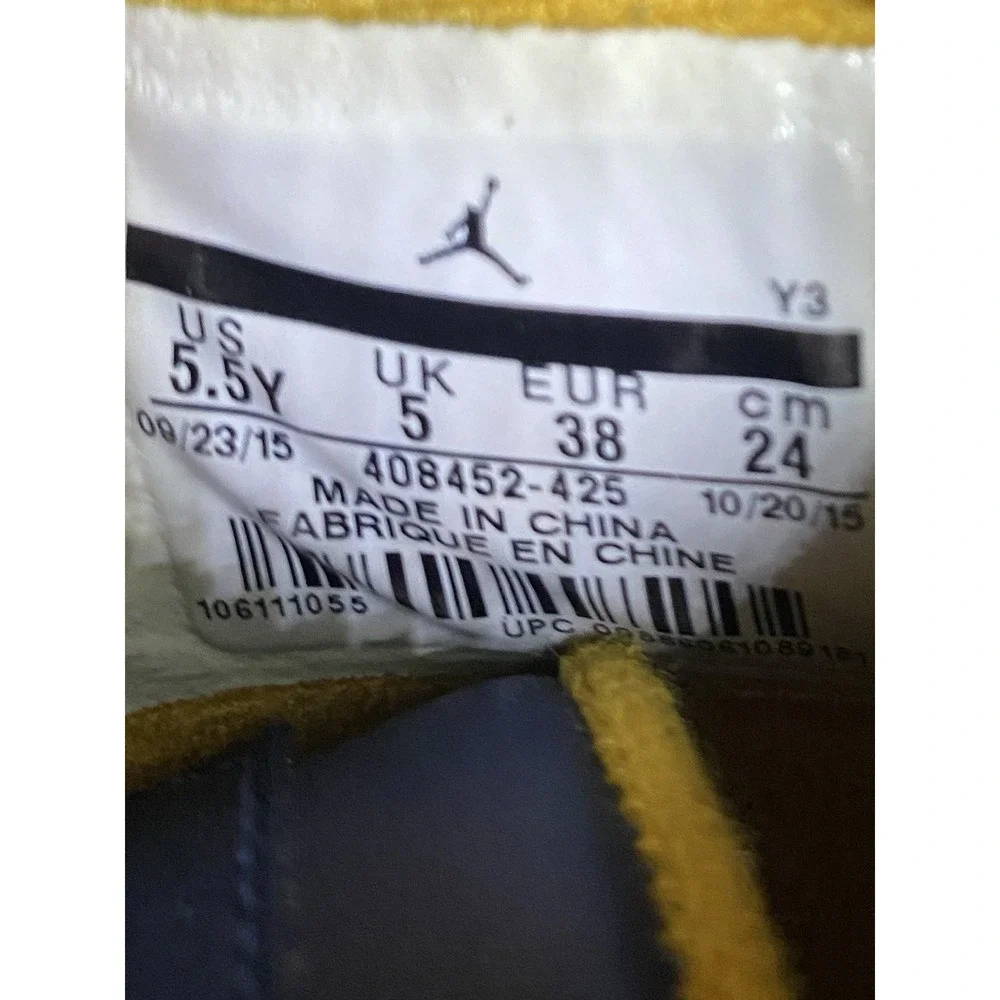 Nike Boys Air Jordan 4 408452-425 Blue Basketball Shoes Sneakers Size 5.5Y